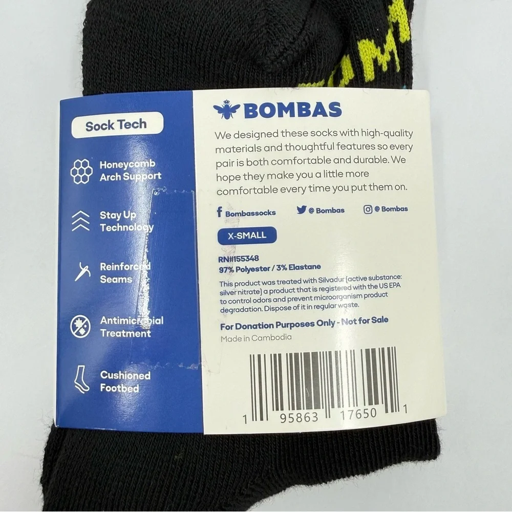 Bombas Calf Socks in Black Size XS
